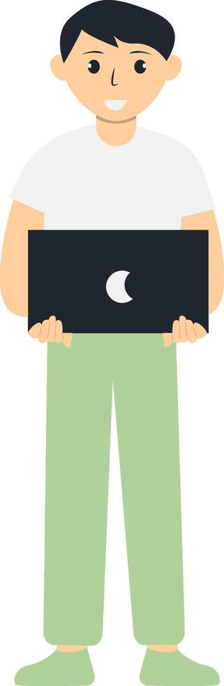 People Character with Technology Advance. Isolated on White Background vector
