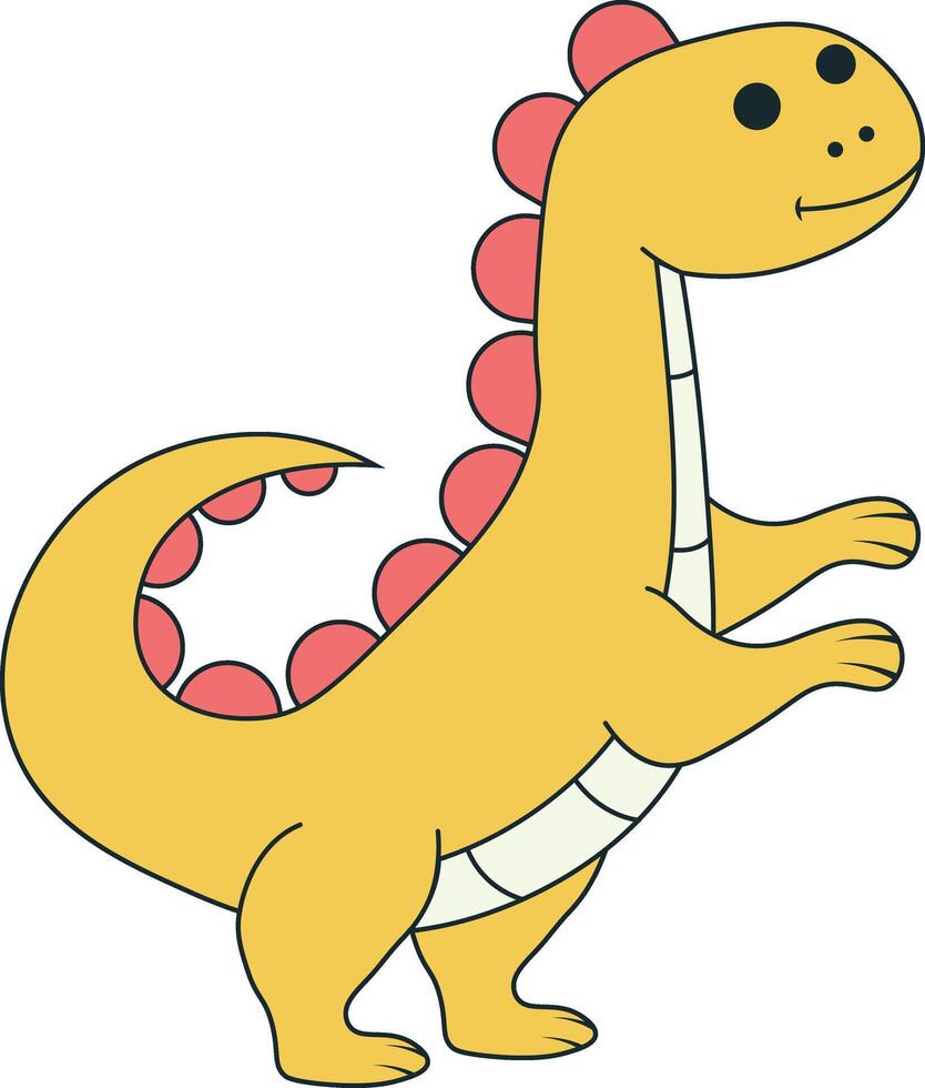 Dinosaurs Illustration in Cartoon Design vector