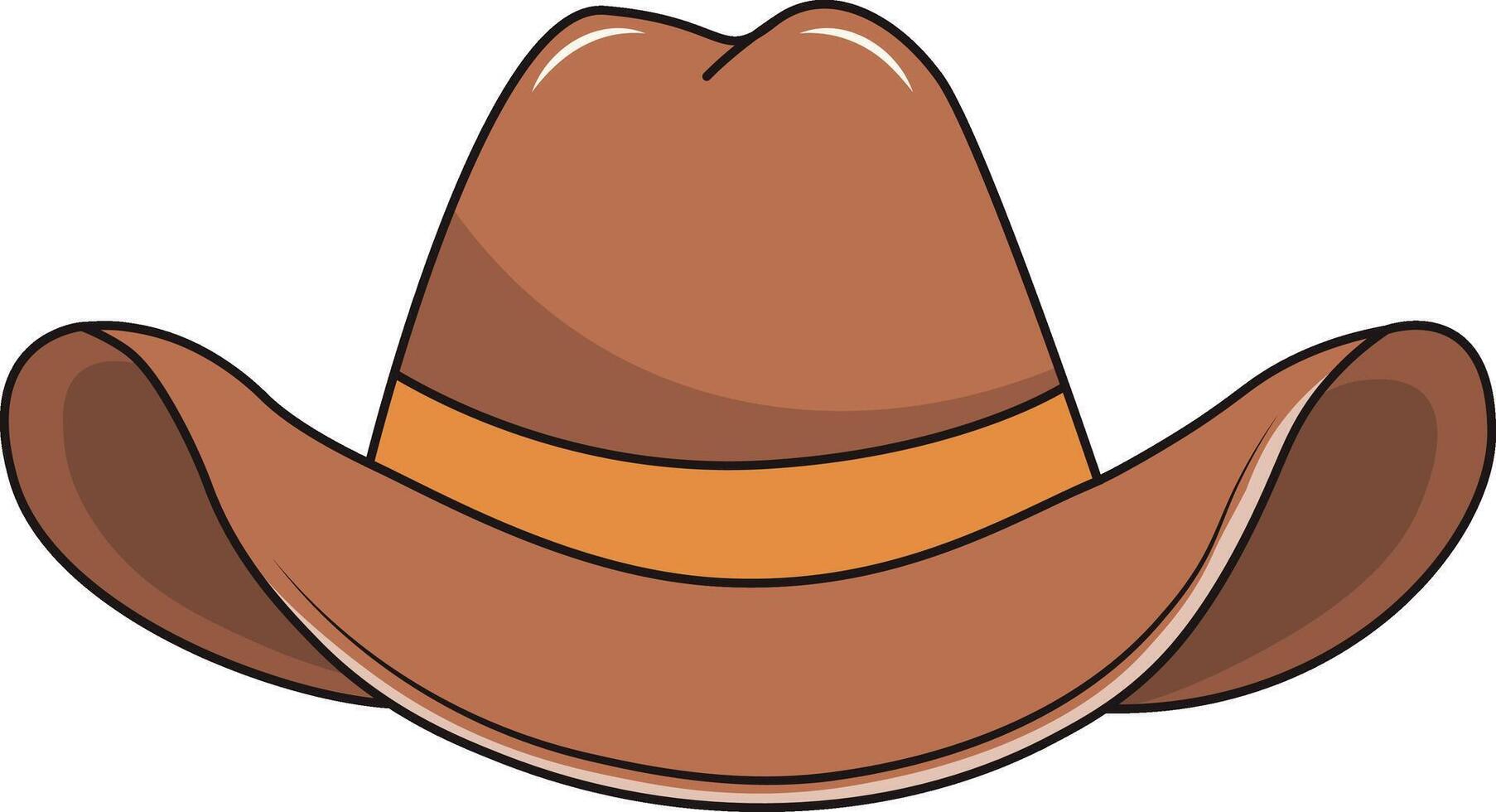 Cowboy Hat Icon on White Background. vector