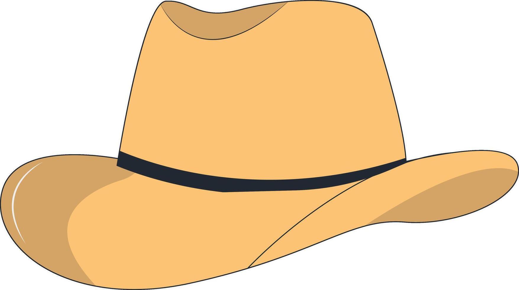 Wild West Cowboy Hat Illustration on White Background. vector