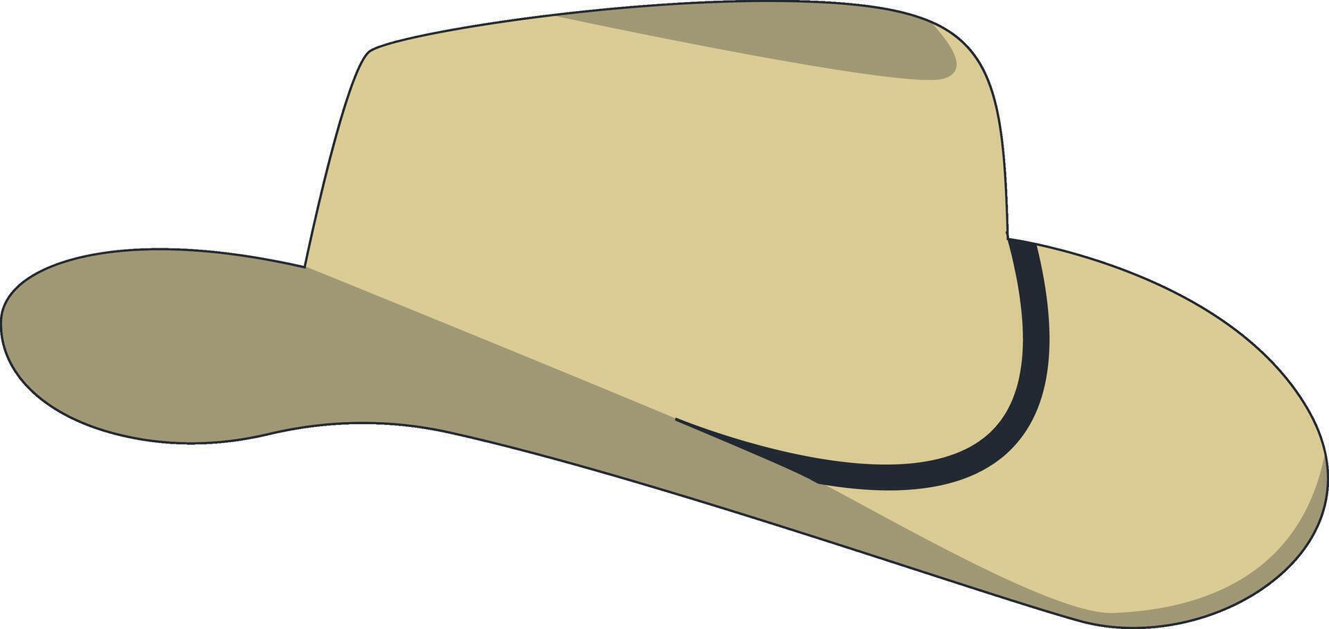 Wild West Cowboy Hat Illustration with Flat Cartoon Style. Isolated on White Background vector