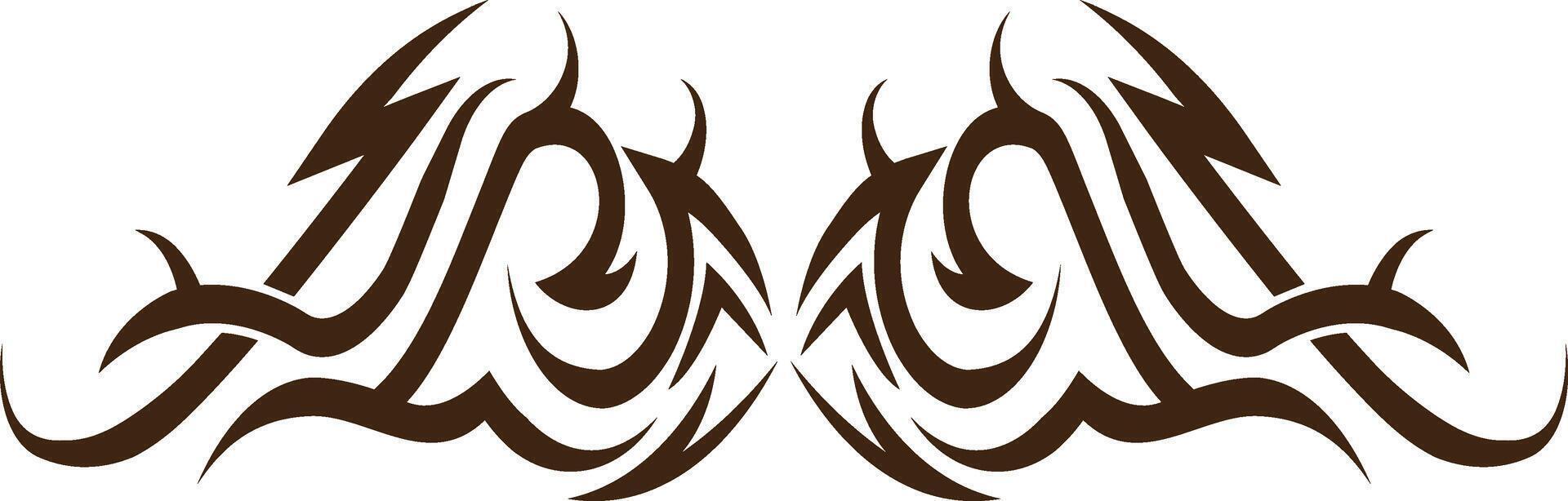 Tribal Tattoo Element on White Background. vector