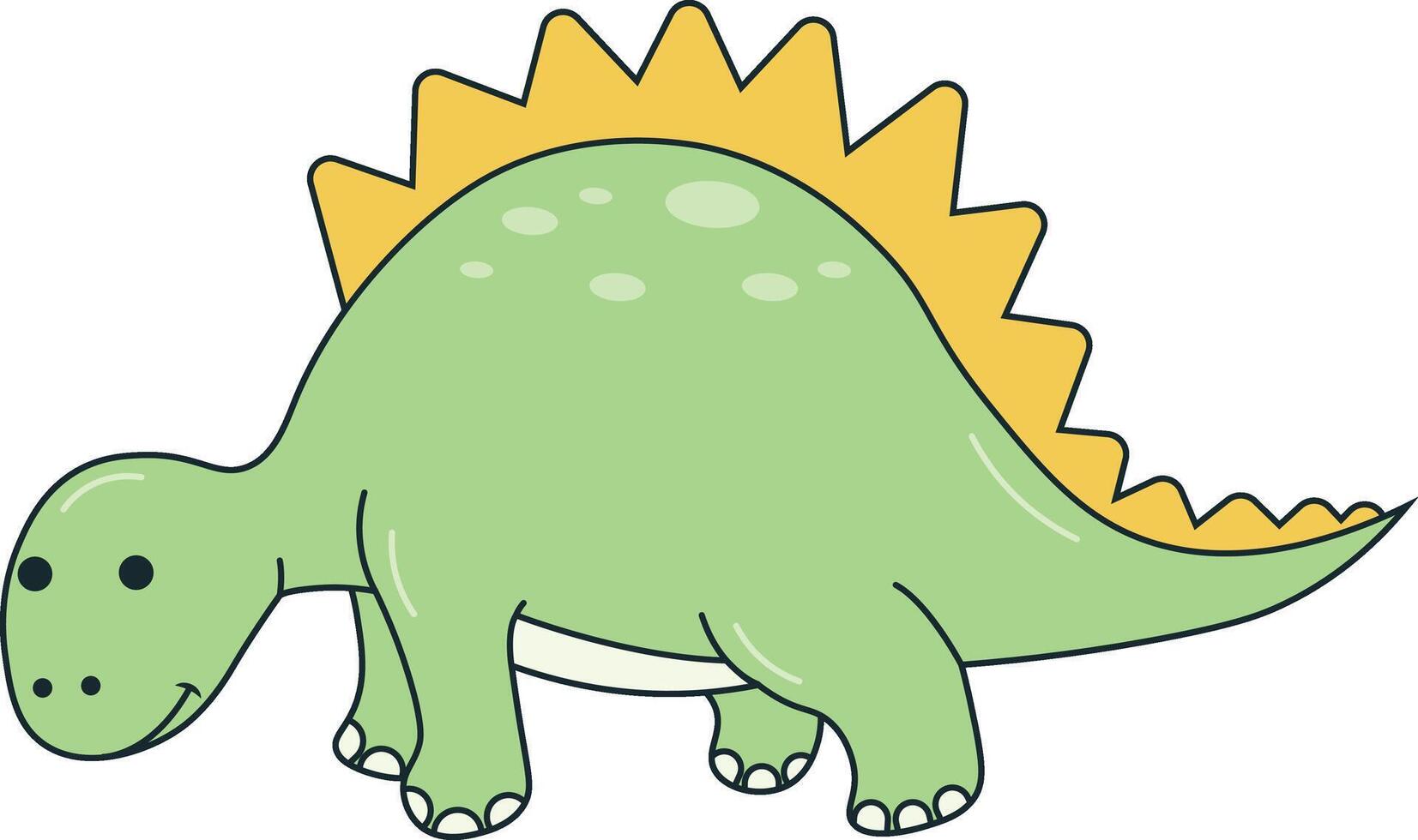 Dinosaurs Illustration with Flat Design vector