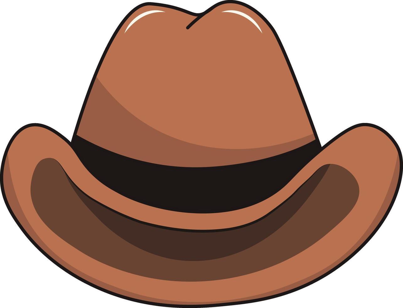 Cowboy Hat Icon, Isolated on White Background. vector