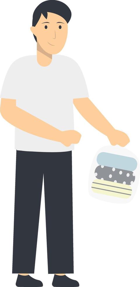 Person Volunteers and Donation Character with Cartoon Design vector
