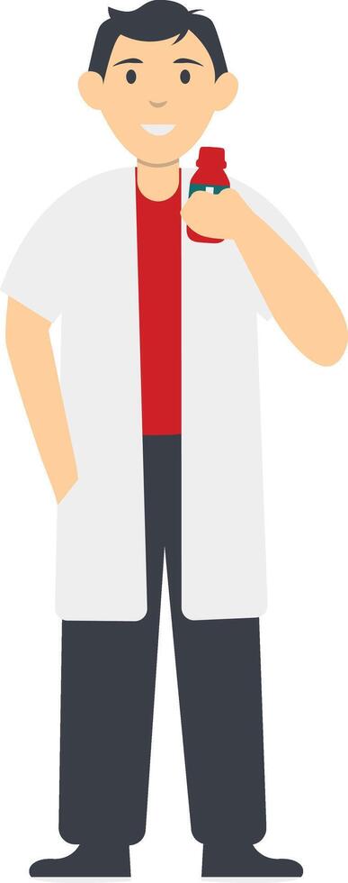 Pharmacist People Character with Cartoon Design. vector