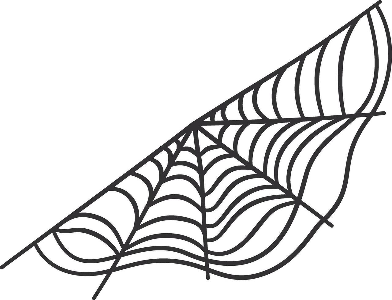 Spider Web Decorative with Flat Design. vector