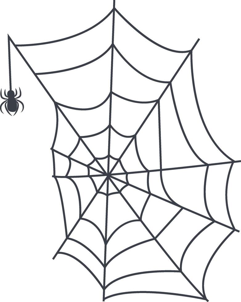 Spider Web Icon with Flat Design. vector