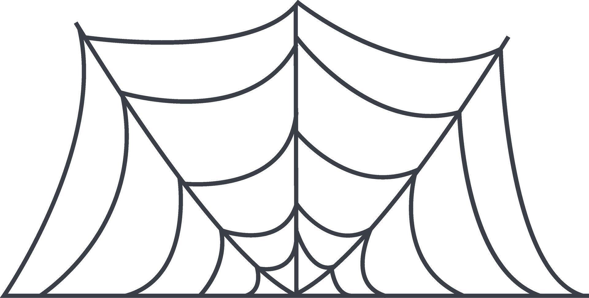 Spider Web Icon with Flat Design. Isolated on White Background. vector