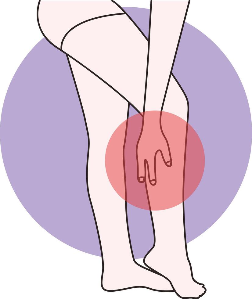Hand and Leg Pain Sick Illustration with Flat Design. vector