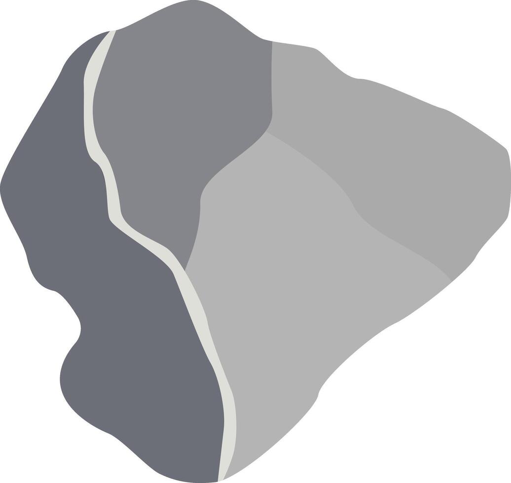 Rock Stone Illustration in Grey Color Design vector