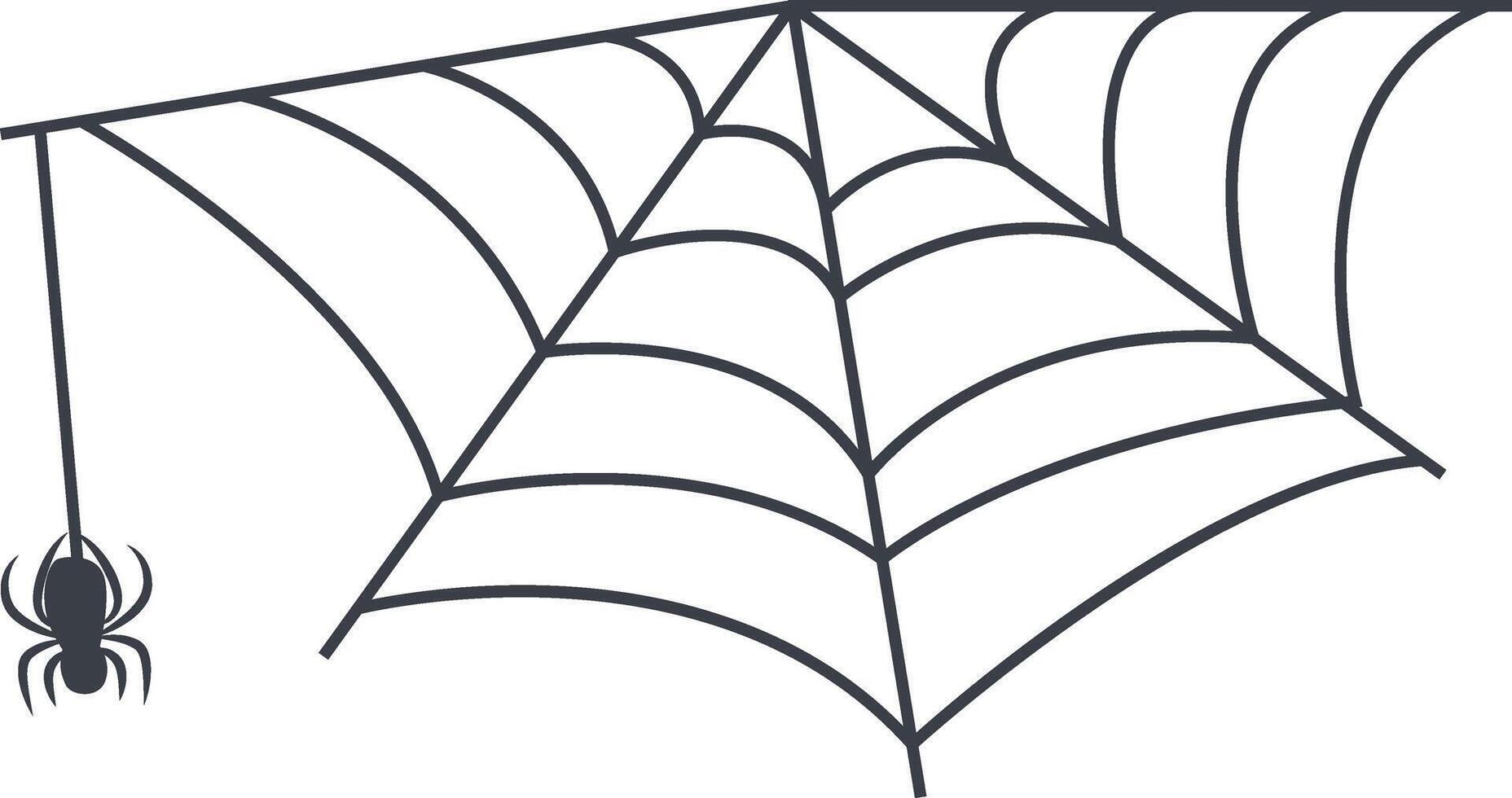 Spider Web Icon in Simple Decoration. Isolated on White Background vector