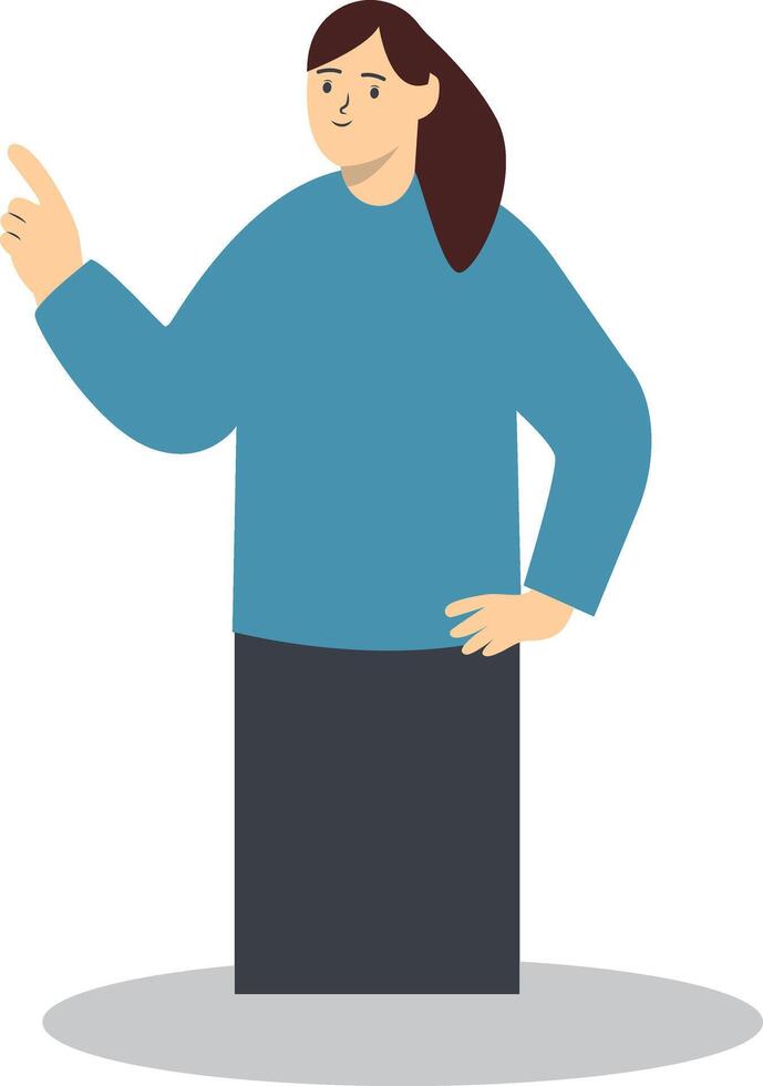 Person Pointing Illustration in Cartoon Design vector