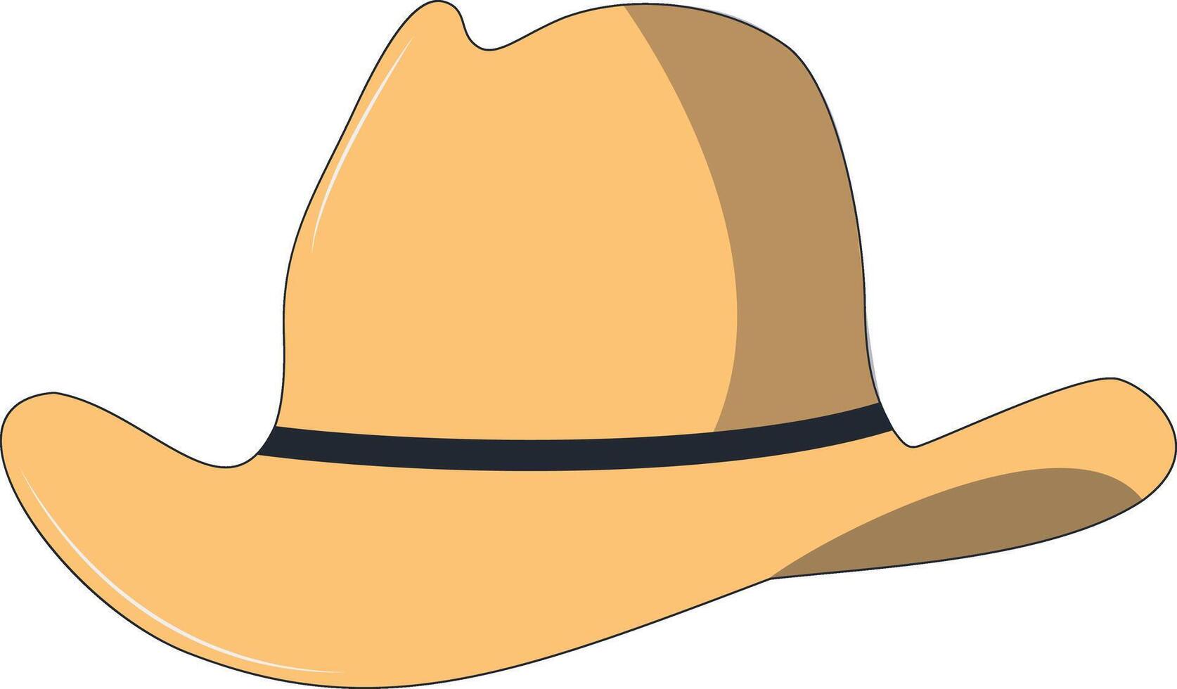 Wild West Cowboy Hat Illustration in Cartoon Style vector