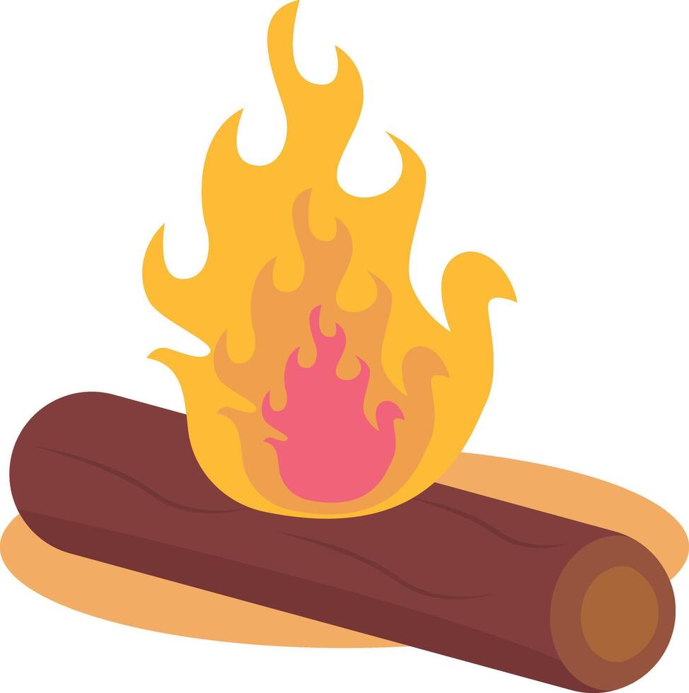Illustration of Wood Bonfire Isolated on White Background vector