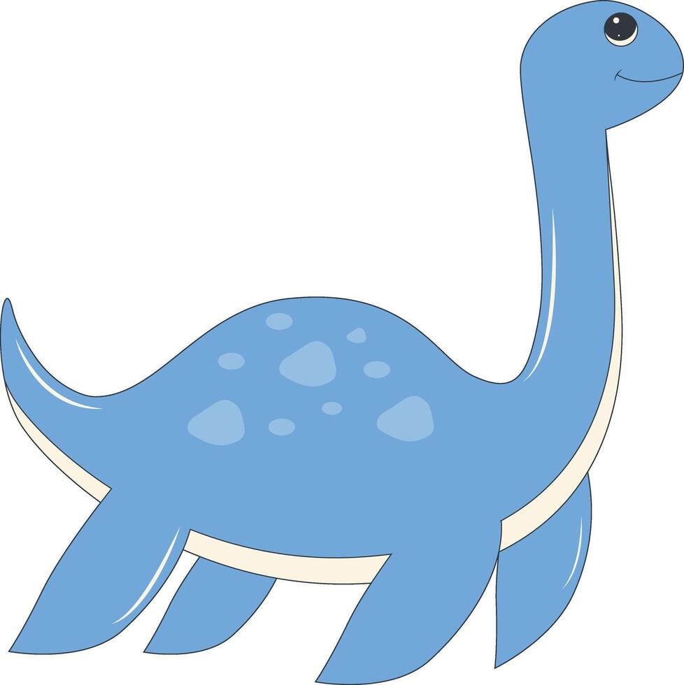 Cartoon Dinosaur Illustration Isolated on White Background vector