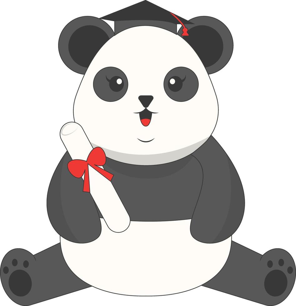 Cartoon Panda Character. vector