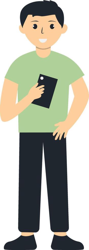 People Character with Technology Advance. Cartoon Character. vector