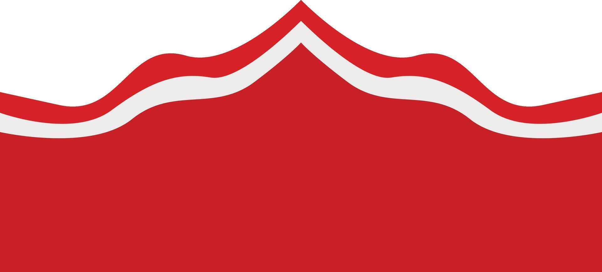 Indonesia Flag Ribbon Border with Cartoon Design, Isolated on White Background vector