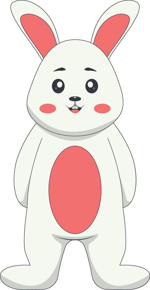 Cute Cartoon Rabbit Character vector