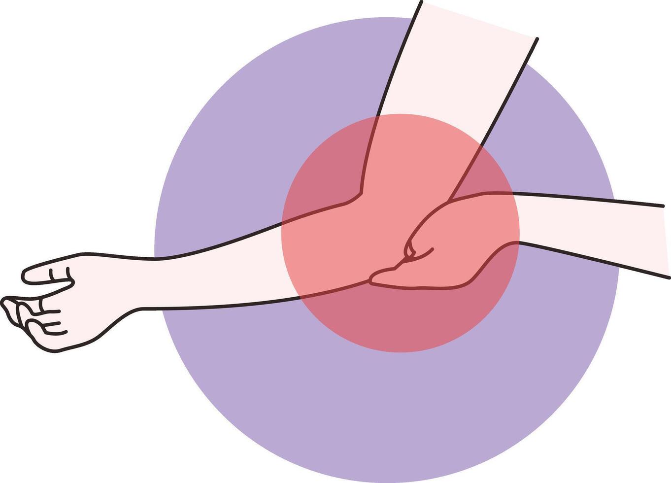 Hand and Leg Pain Sick Illustration Isolated on White Background. vector