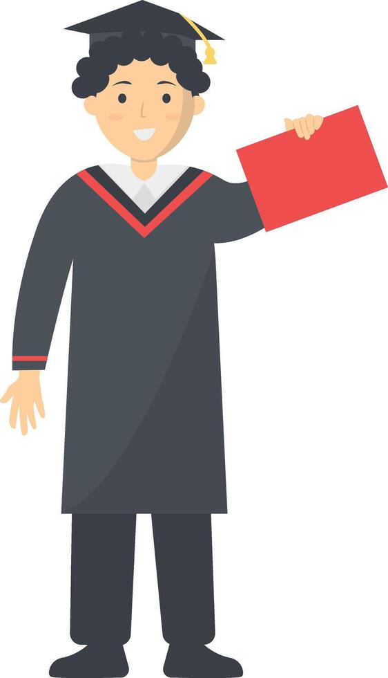 Student Graduation on the High School vector