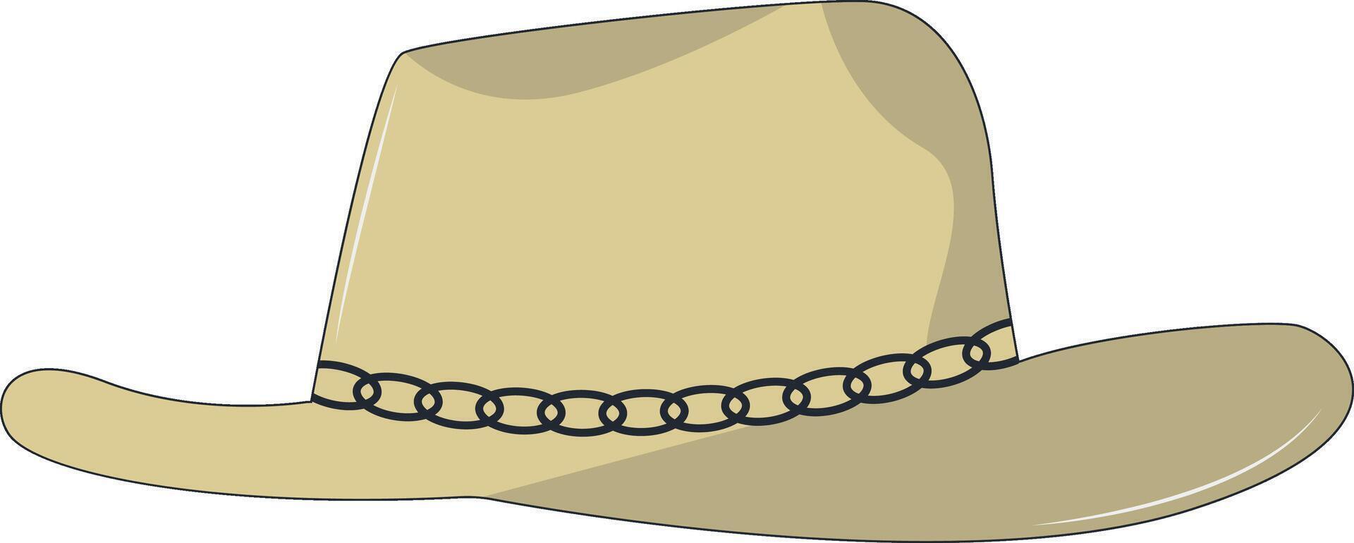 Wild West Cowboy Hat Illustration on White Background, vector