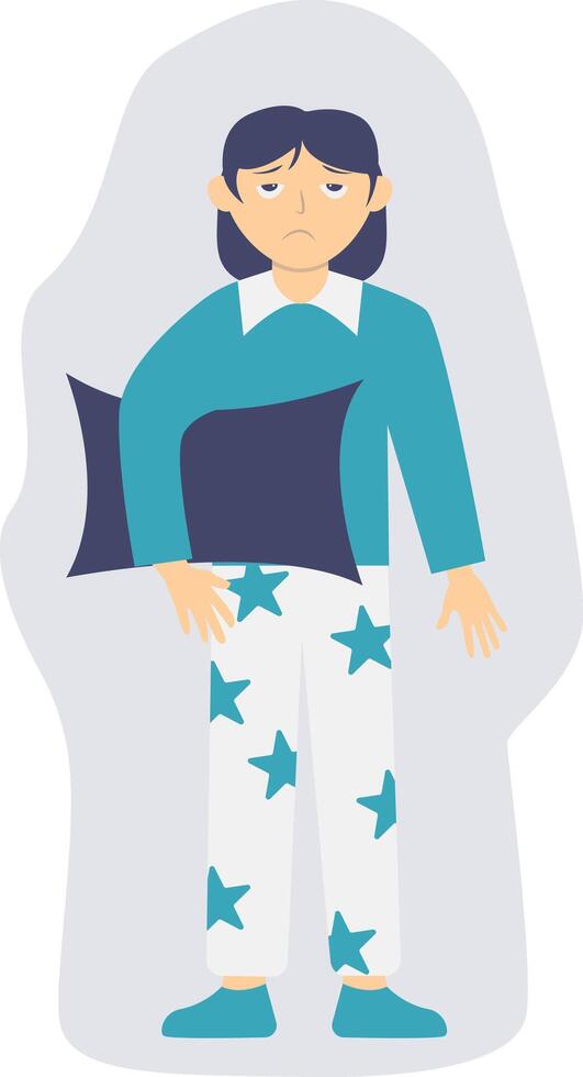 People Mental Health Disease with Flat Design. vector