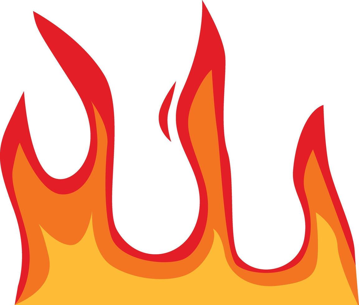 Flame Border Illustration on White Background. vector