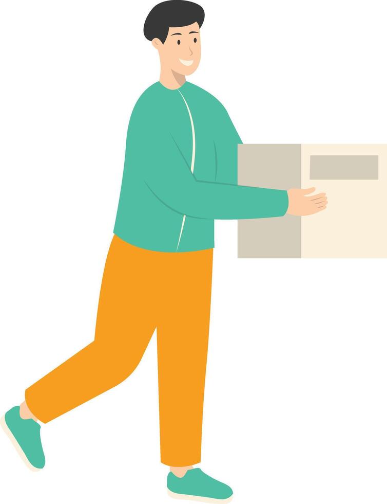 Man Volunteers Character Isolated on White Background vector