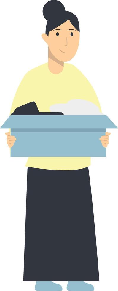 Person Volunteers and Donation Cartoon Character vector