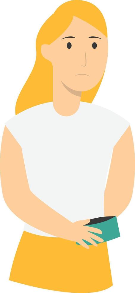People Holding Empty Wallet with Flat Design vector