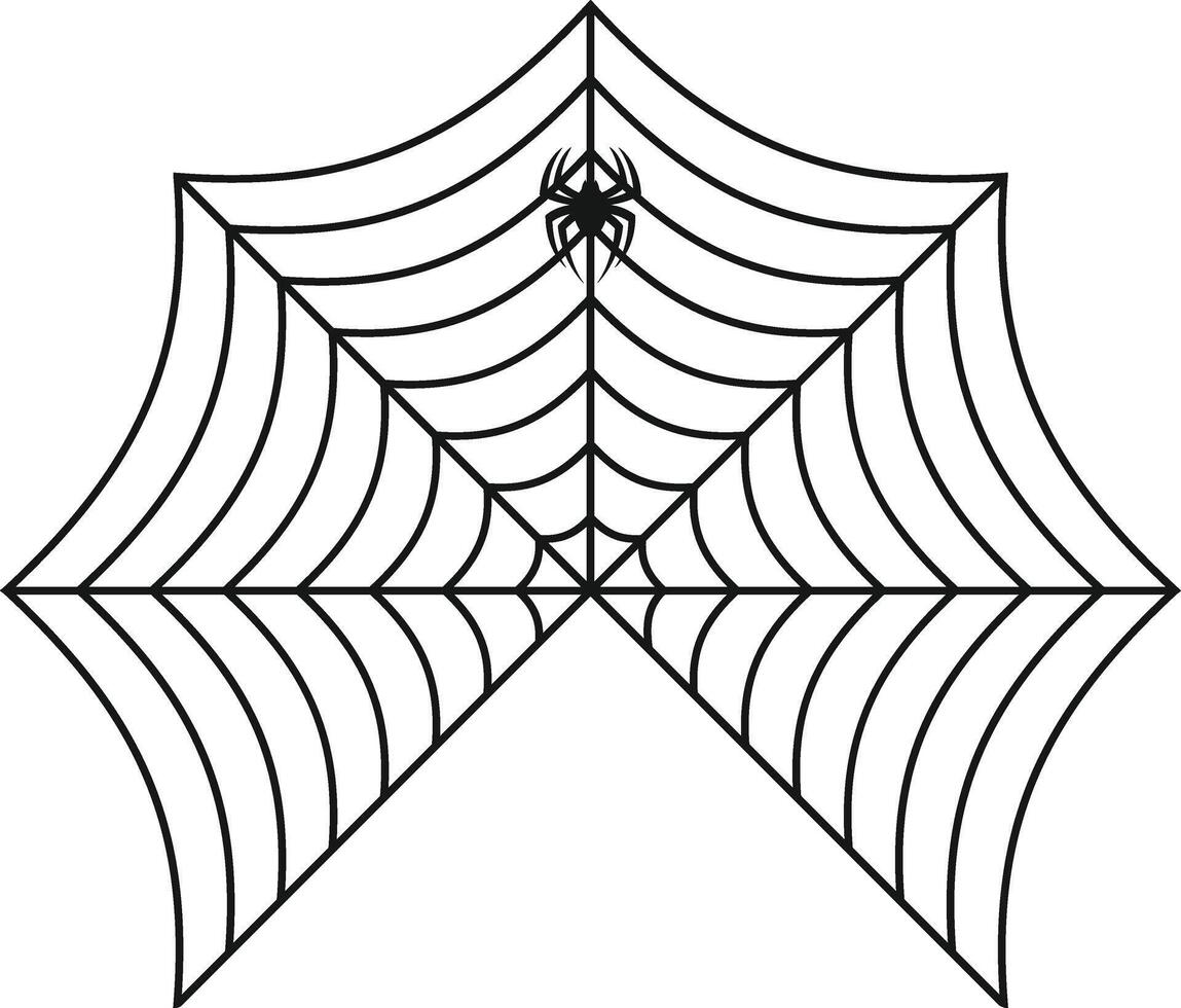 Spider Web Halloween Illustration on White Background vector