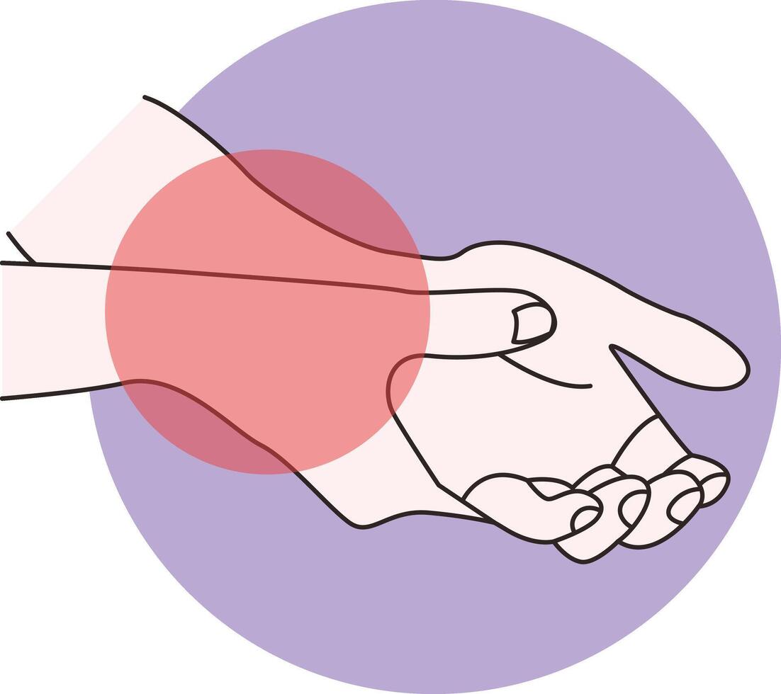 Hand and Leg Pain Sick Illustration with Cartoon Shape. vector