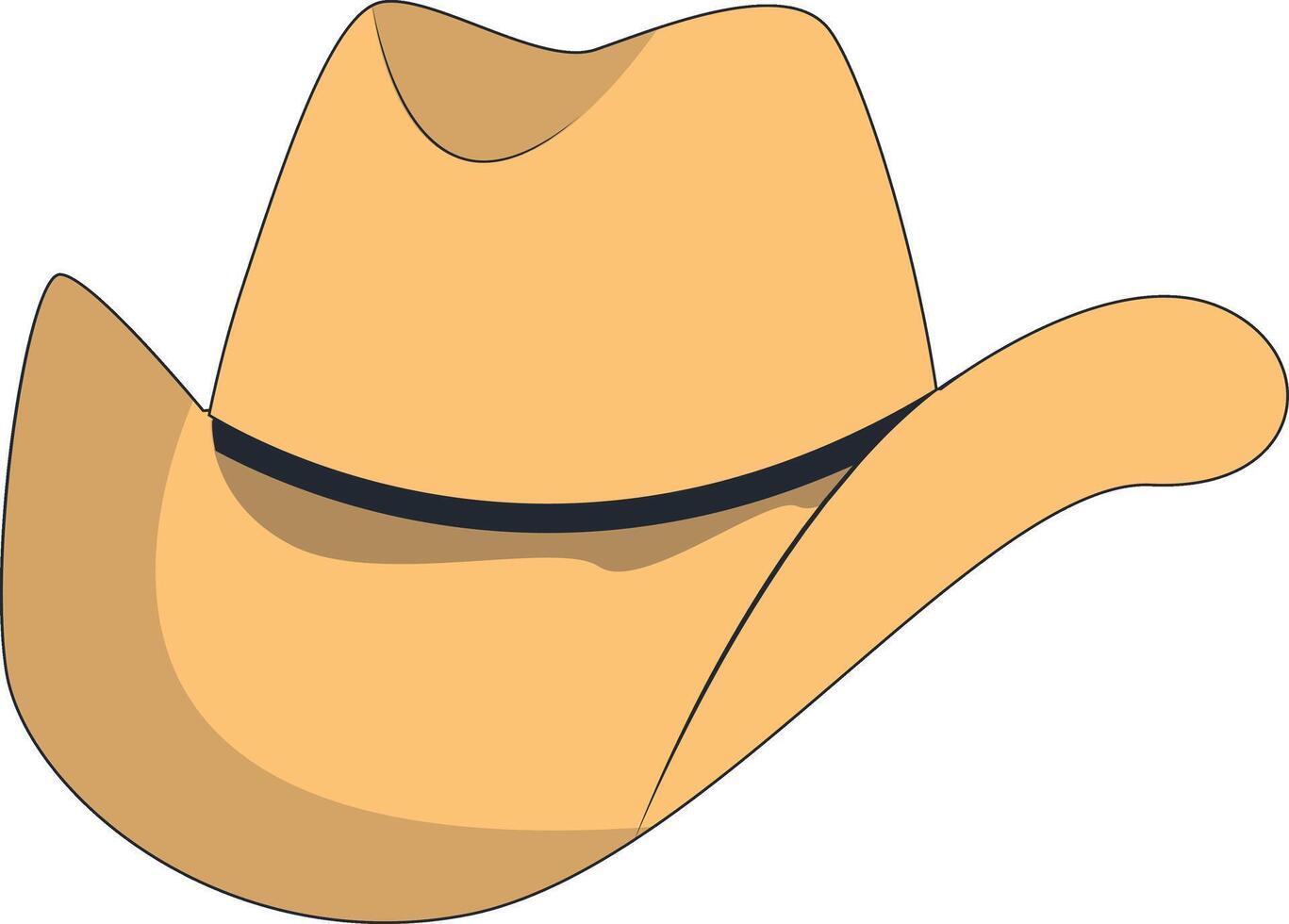 Wild West Cowboy Hat Illustration with Cartoon Design vector