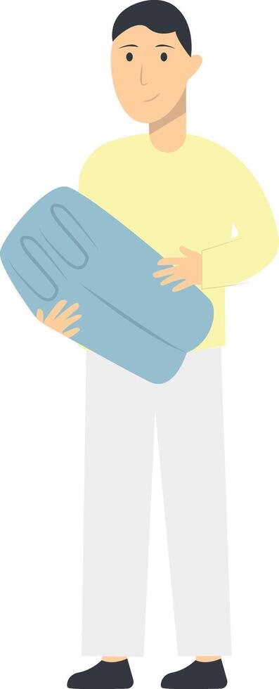 Person Volunteers and Donation Character Isolated on White Background vector