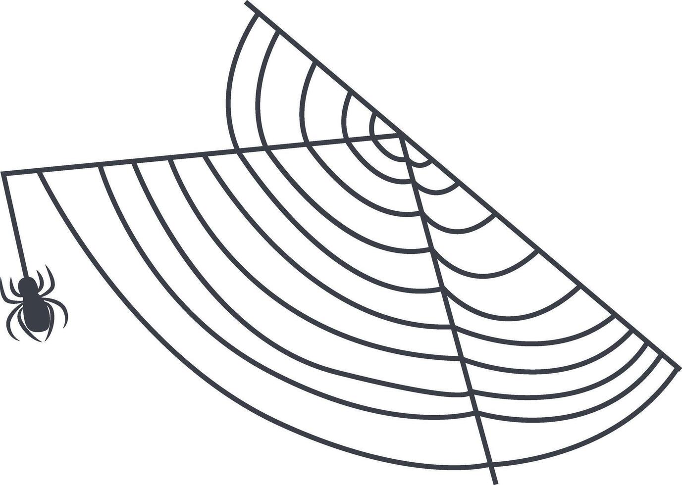 Spider Web Icon with Simple Design, Isolated on White Background. vector