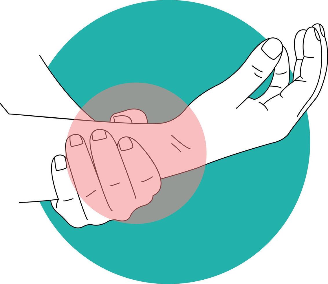 Hand and Leg Injury Illustration with Cartoon Shape. vector