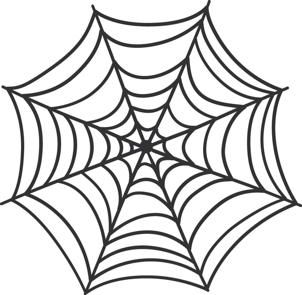 Spider Web Decorative on White Background, vector