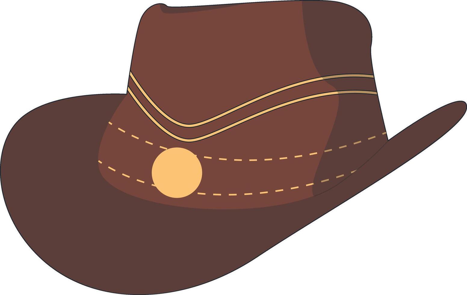 Wild West Cowboy Hat Illustration Isolated on White Background vector