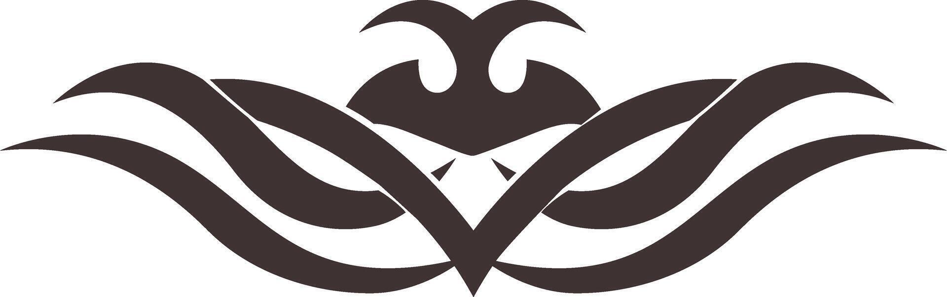 Tribal Tattoo Shape in Black Color Design vector