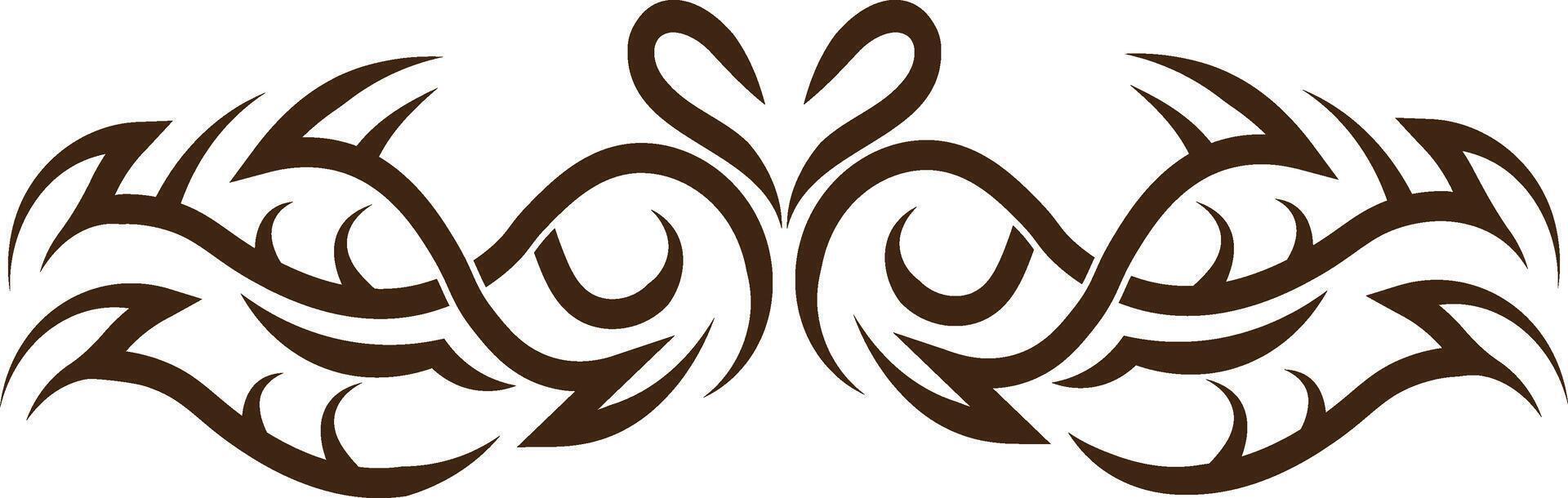 Tribal Tattoo Element in Simple Design. vector