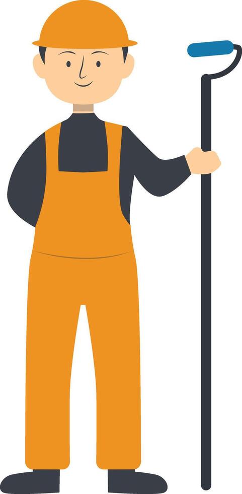 Professional Staff on Labour Day with Cartoon Shape. vector
