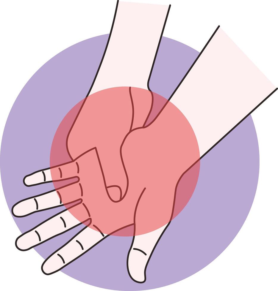 Hand and Leg Pain Sick Illustration in Cartoon Design. vector