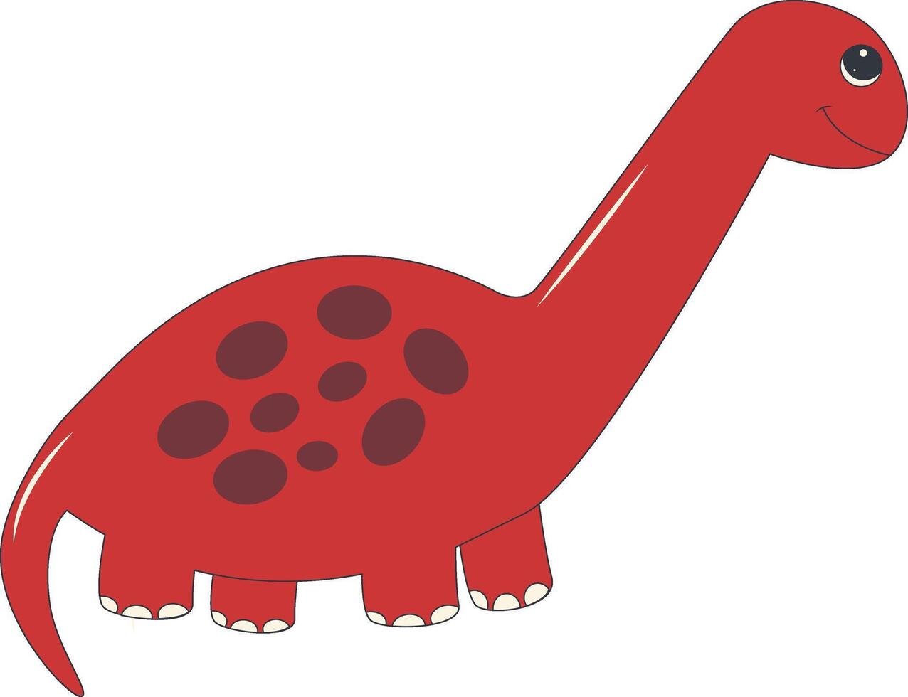 Cartoon Dinosaur Illustration on White Background vector