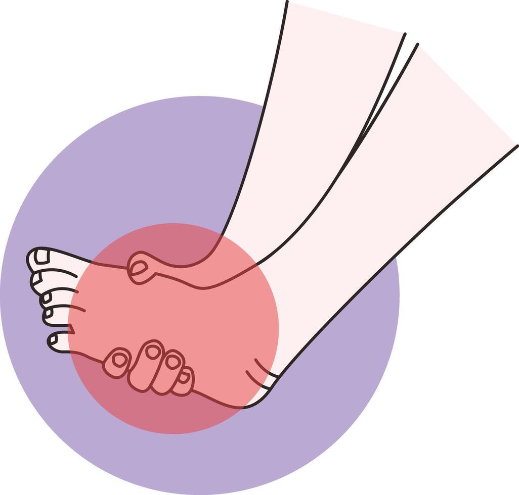 Hand and Leg Pain Sick Illustration with Simple Design. vector