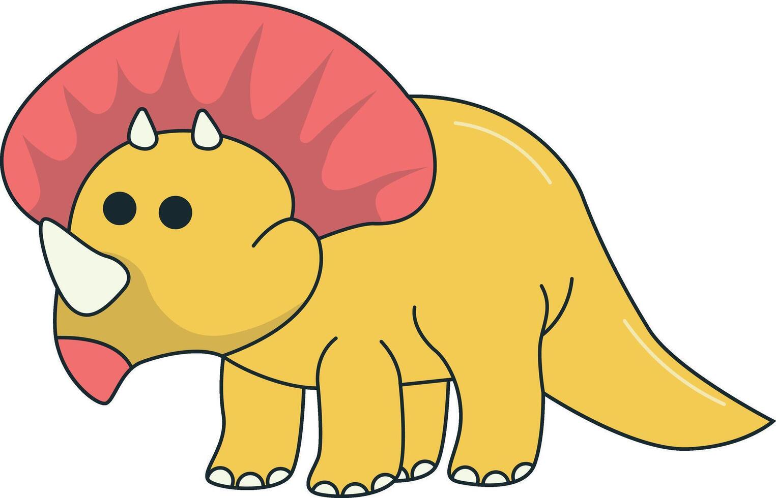 Dinosaurs Illustration with Cartoon Design. Isolated on White Background vector