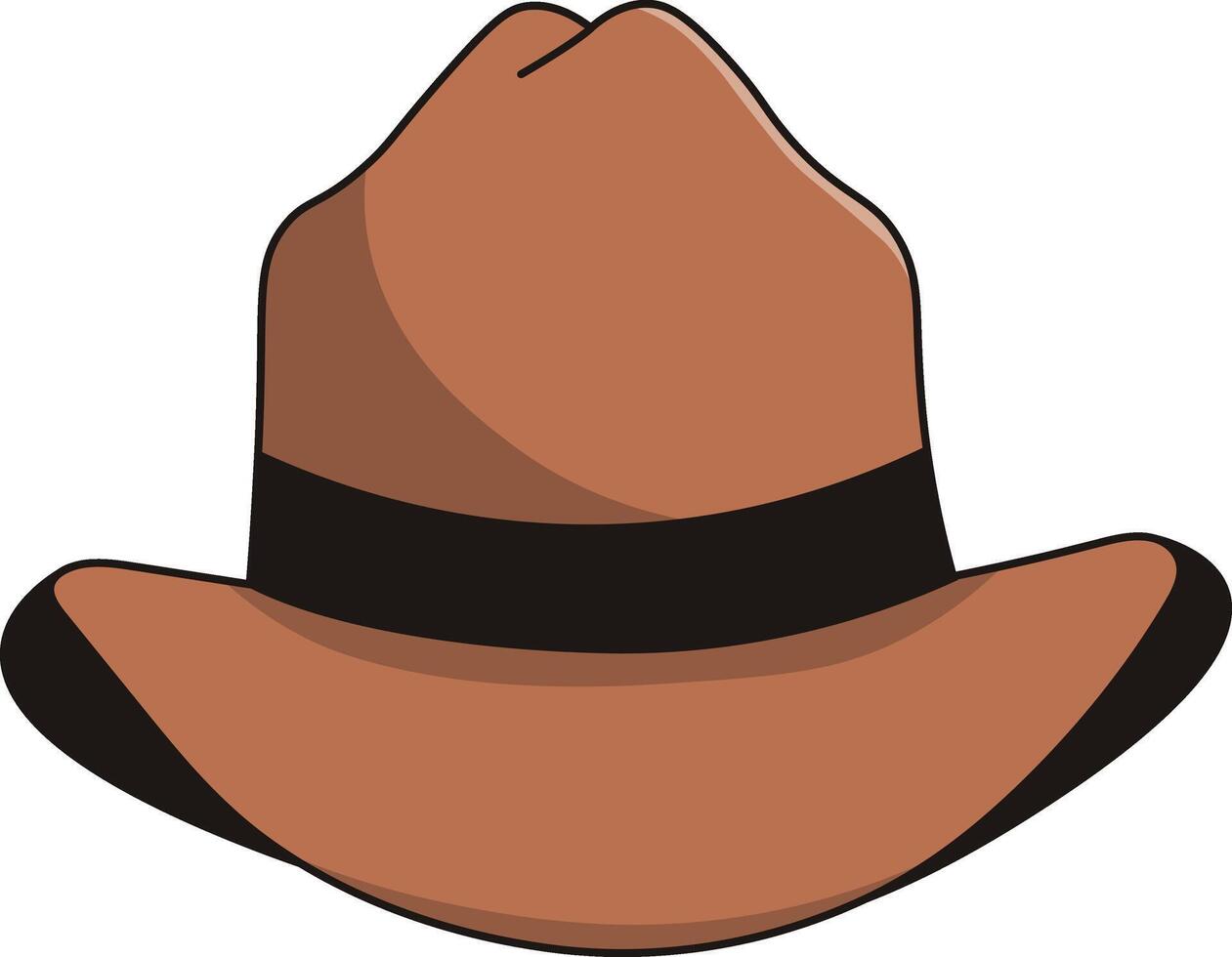 Cowboy Hat Icon Isolated on White Background, vector