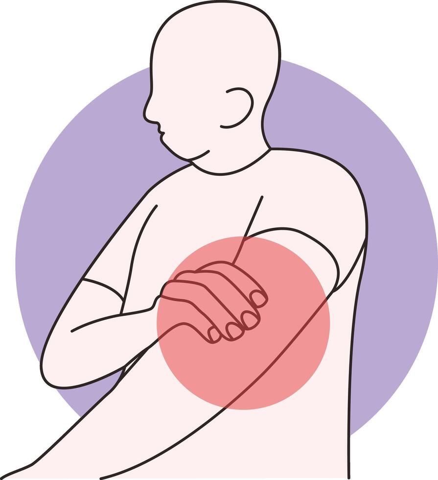 Hand and Leg Pain Sick Illustration with Cartoon Design. vector
