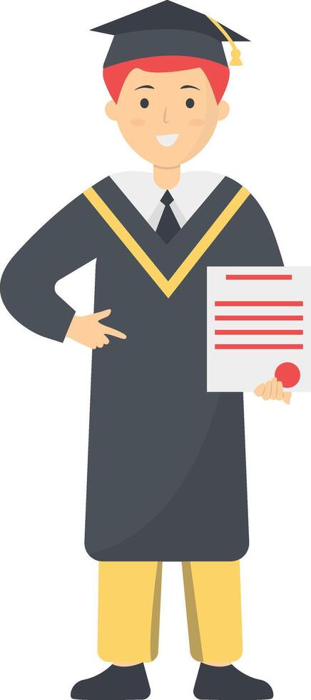 Student Graduation on the High School, vector